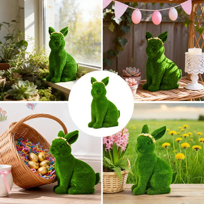 Ownkoti Rabbit Figurine with Green Flower Crown - image 14