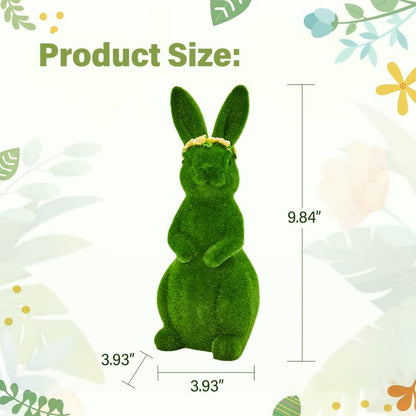 Ownkoti Rabbit Figurine with Green Flower Crown - image 8