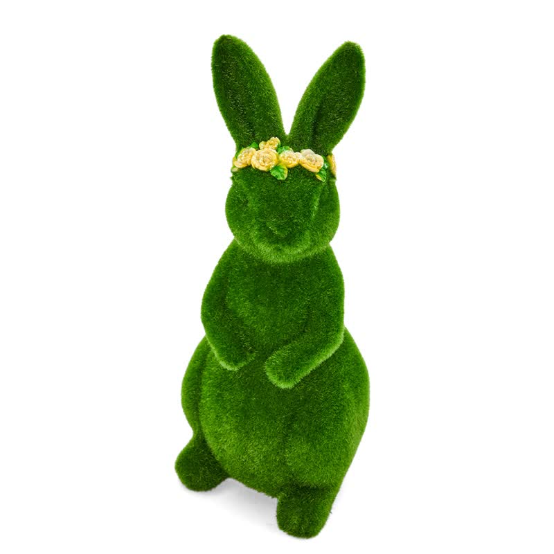 Ownkoti Rabbit Figurine with Green Flower Crown - image 17