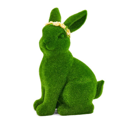 Ownkoti Rabbit Figurine with Green Flower Crown - image 22