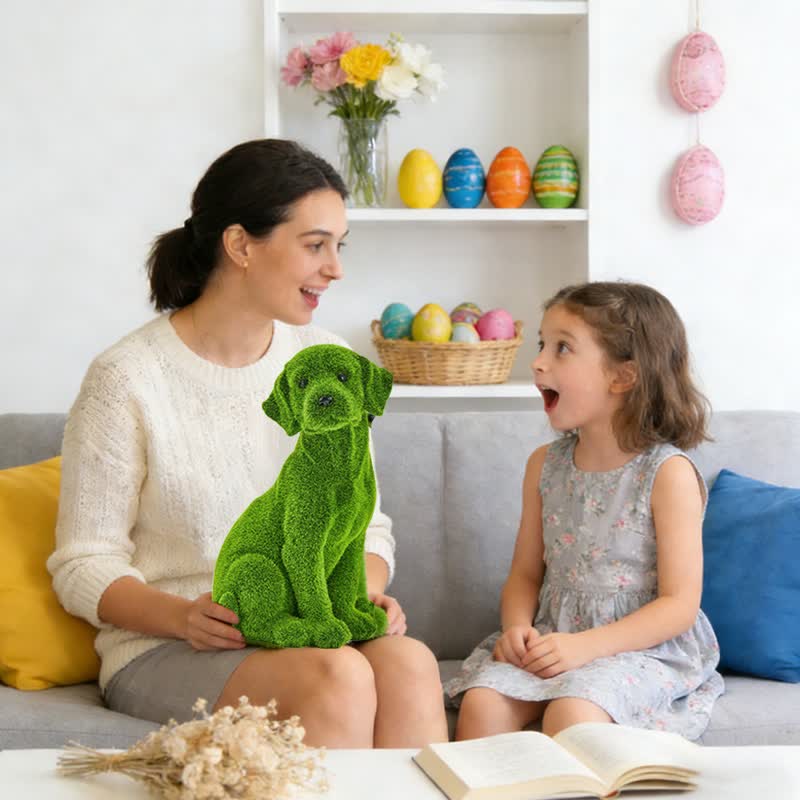 Ownkoti Green Flocked Dog Garden Figurine - image 19