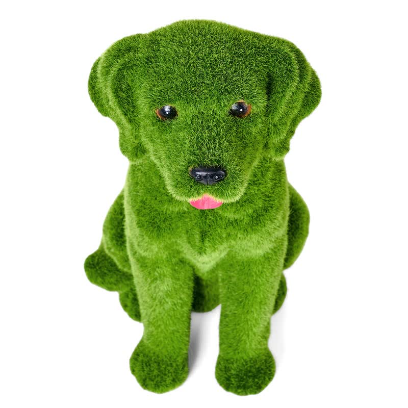 Ownkoti Green Flocked Dog Garden Figurine - image 14