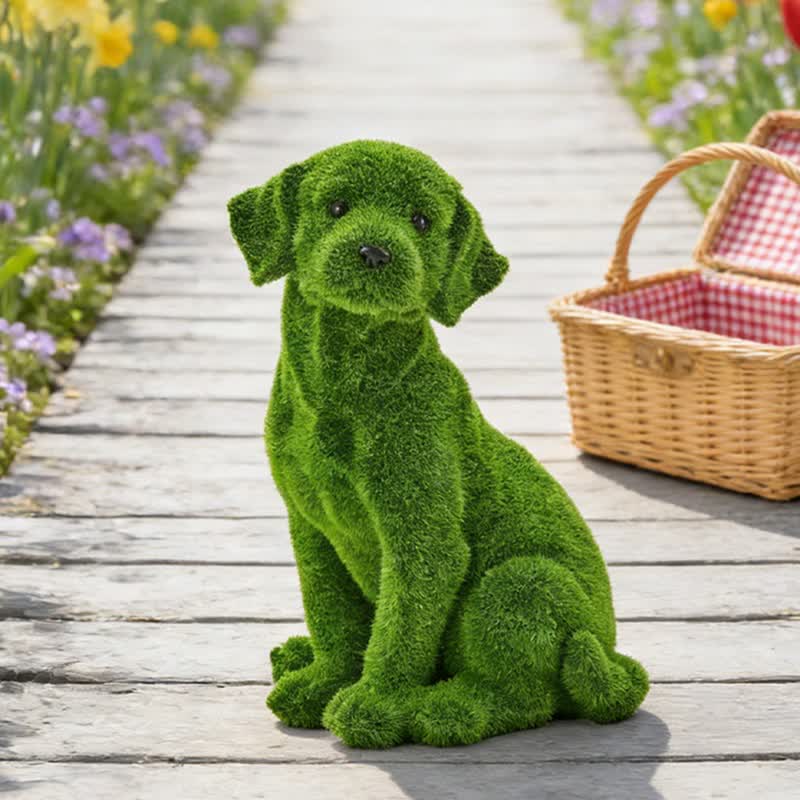 Ownkoti Green Flocked Dog Garden Figurine - Wryneck - image 15
