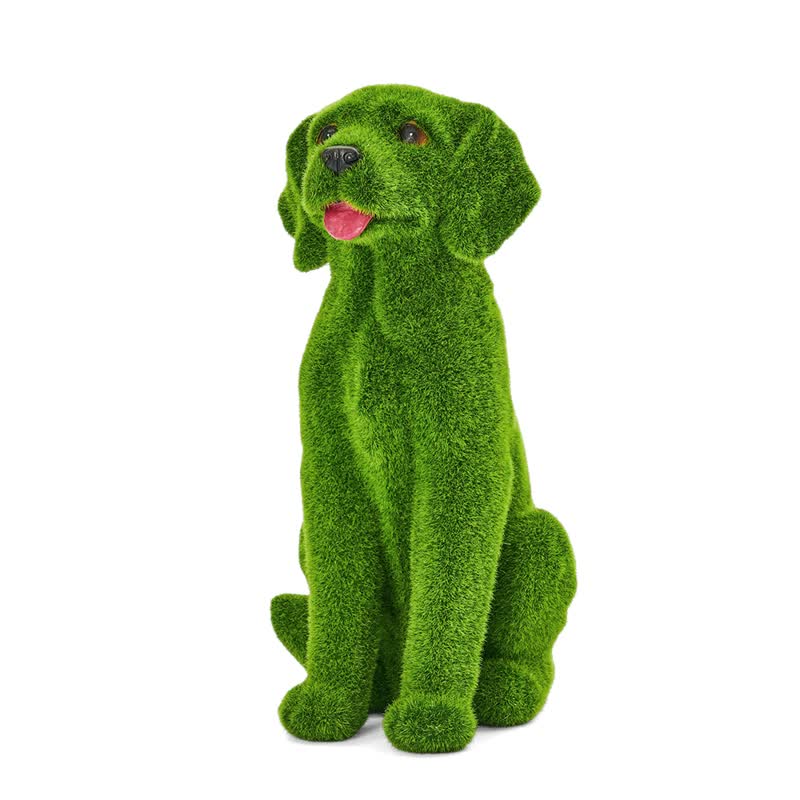 Ownkoti Green Flocked Dog Garden Figurine - image 12