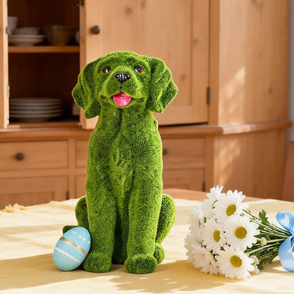 Ownkoti Green Flocked Dog Garden Figurine - Wagging Tongue - image 5