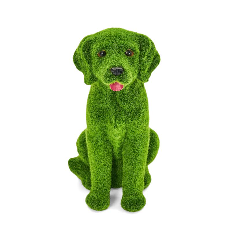 Ownkoti Green Flocked Dog Garden Figurine - image 13