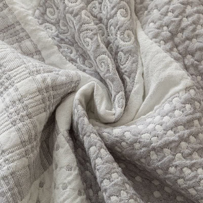 Ownkoti Patchwork Style Heart Cotton Gauze Quilt Blanket - image 7