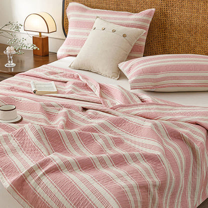 Ownkoti Minimalist Striped Cotton Gauze Quilt Blanket - image 2