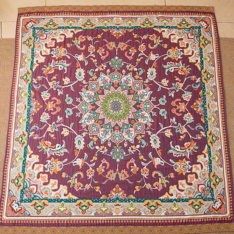 Ownkoti Retro Ethnic Style Cotton Quilt Blanket - image 2