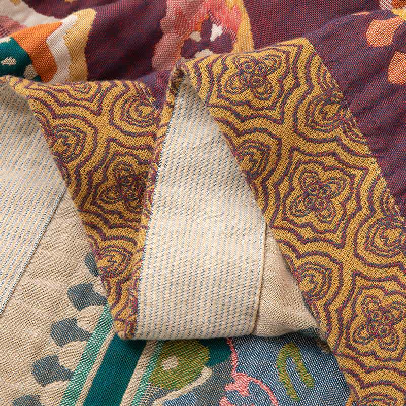 Ownkoti Retro Ethnic Style Cotton Quilt Blanket - image 6