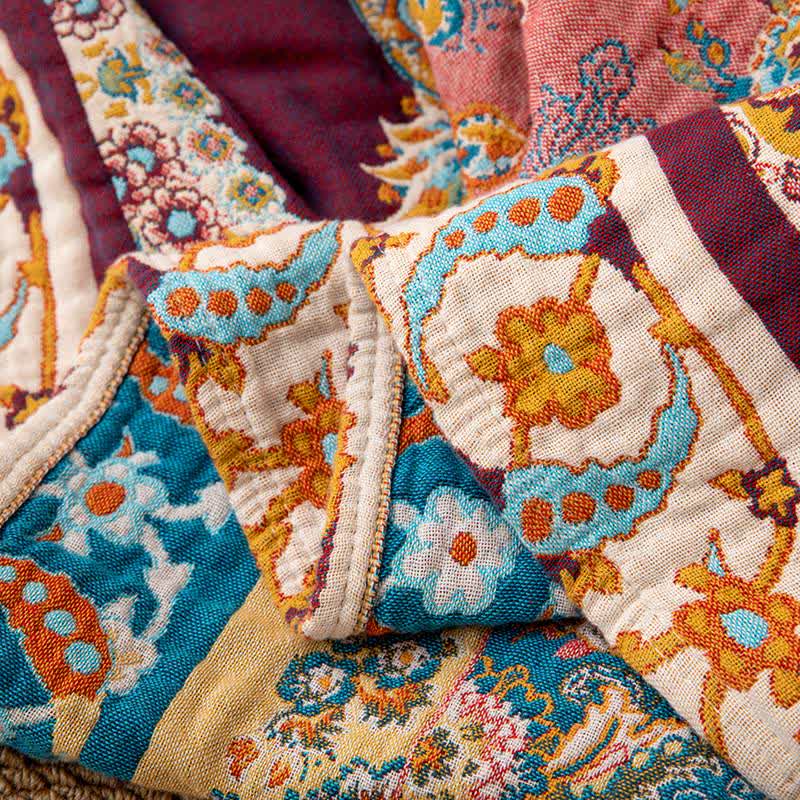 Ownkoti Retro Ethnic Tassel Cotton Quilt Blanket - image 5