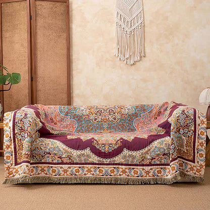 Ownkoti Retro Ethnic Tassel Cotton Blanket - image 1