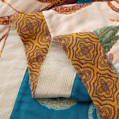 Ownkoti Retro Style Floral Cotton Blanket - image 6