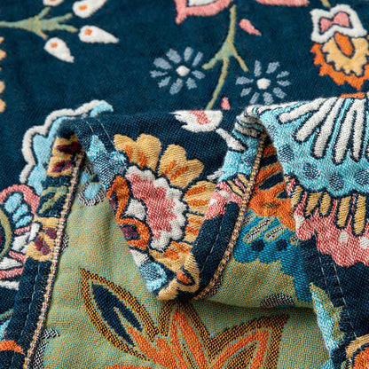 Ownkoti Boho Floral Tassel Cotton Quilt Blanket - image 6