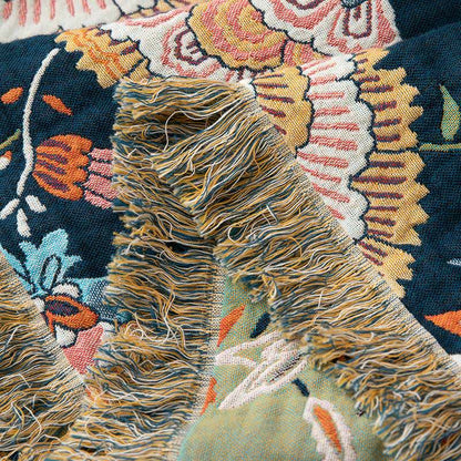 Ownkoti Boho Floral Tassel Cotton Blanket - image 5