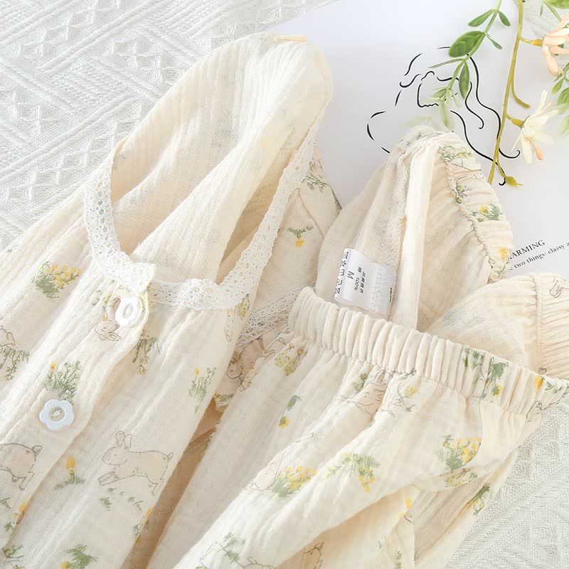 Ownkoti Refresh Bunny Pure Cotton Pajama Set - image 4