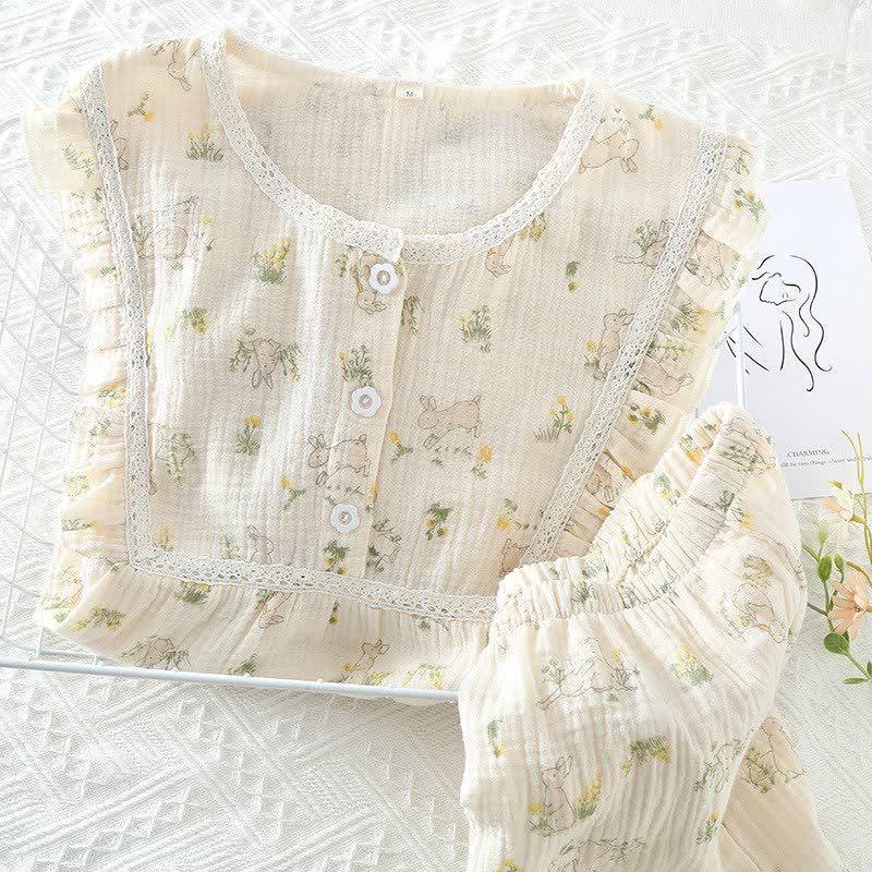 Ownkoti Refresh Bunny Pure Cotton Pajama Set - image 3