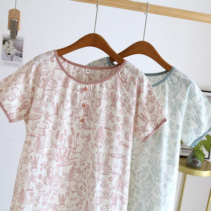 Ownkoti Rustic Mushroom & Bunny Cotton Nightgown - image 2