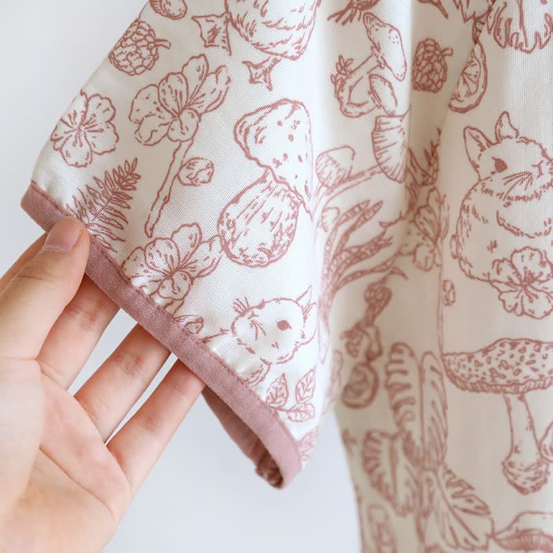 Ownkoti Rustic Mushroom & Bunny Cotton Nightgown - image 6