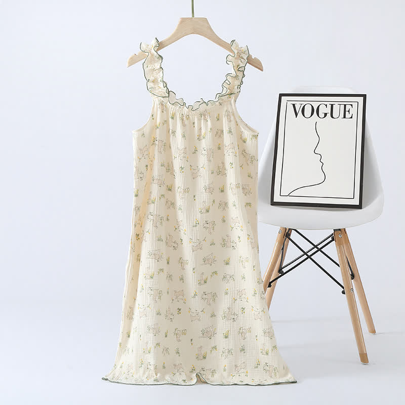 Ownkoti Cotton Ruffle Bunny Cami Nightgown - image 2