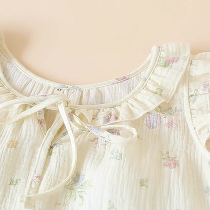 Ownkoti Cartoon Bunny & Floral Cotton Gauze Pajamas - image 1