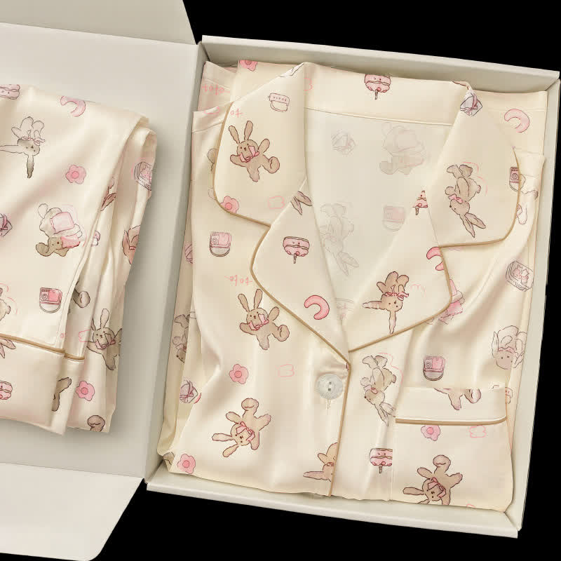 Ownkoti Cute Cartoon Bunny Pajama Set - image 1