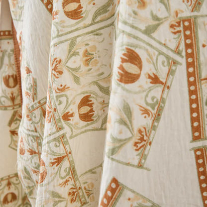 Ownkoti Vintage Pattern Ruffled Collar Side-Tie Nightgown - image 6