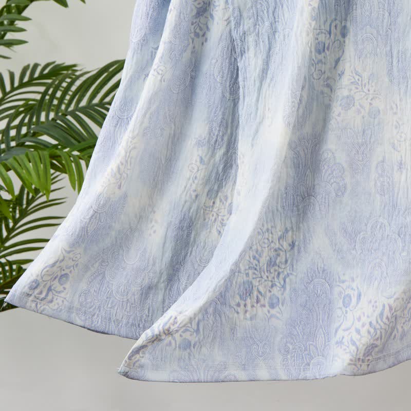 Ownkoti Artistic Vintage Ruffled Collar Side-Tie Nightgown - image 6