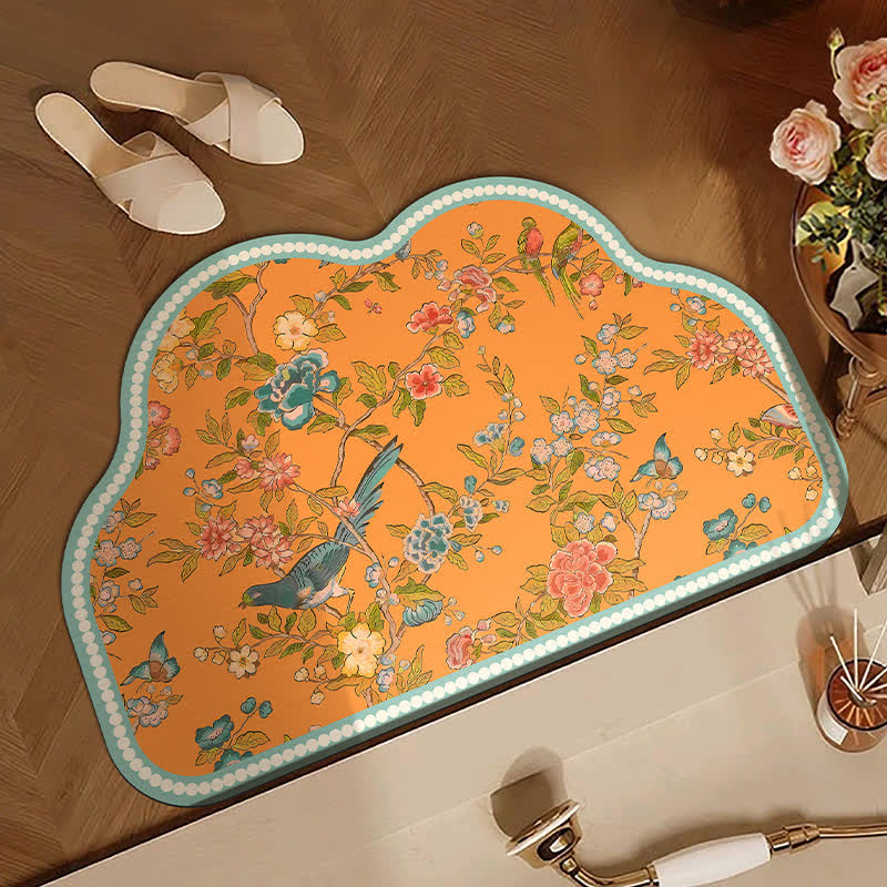 Ownkoti Oriental Floral Bird Diatom Mud Bath Mat - image 3