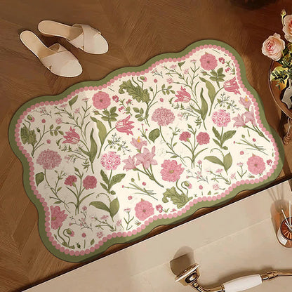 Ownkoti Petite Style Floral Absorbent Door Mat - image 1