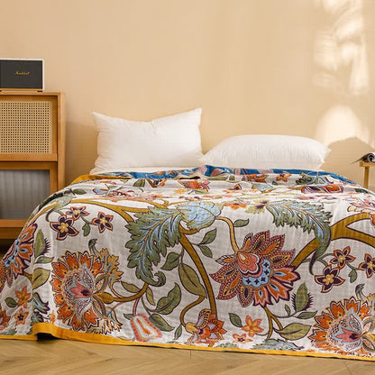 Ownkoti Retro Floral Pure Cotton Blanket - image 2