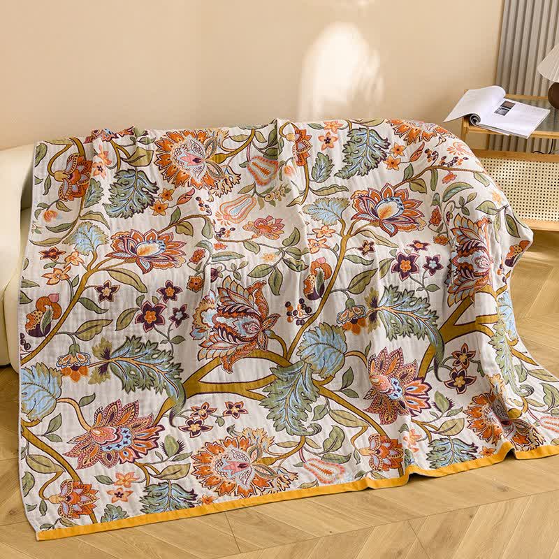 Ownkoti Retro Floral Pure Cotton Quilt Blanket - image 4