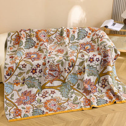 Ownkoti Retro Floral Pure Cotton Quilt Blanket - image 4