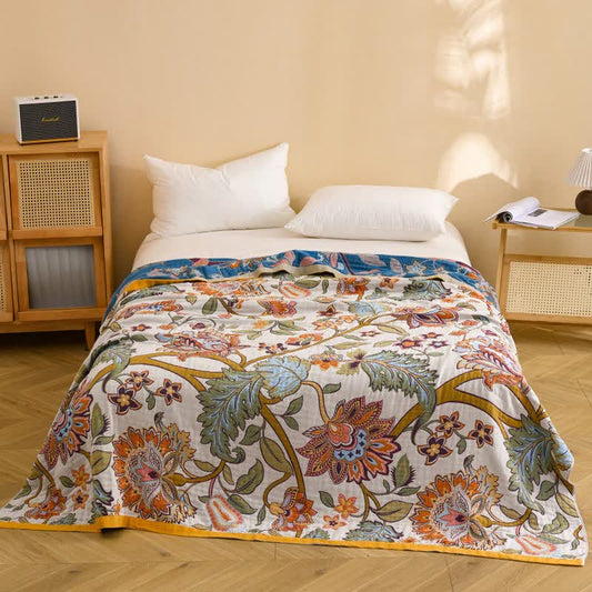 Ownkoti Retro Floral Pure Cotton Quilt Blanket - King - image 0