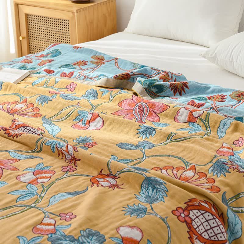 Ownkoti Artistic Floral Pure Cotton Quilt Blanket - image 3