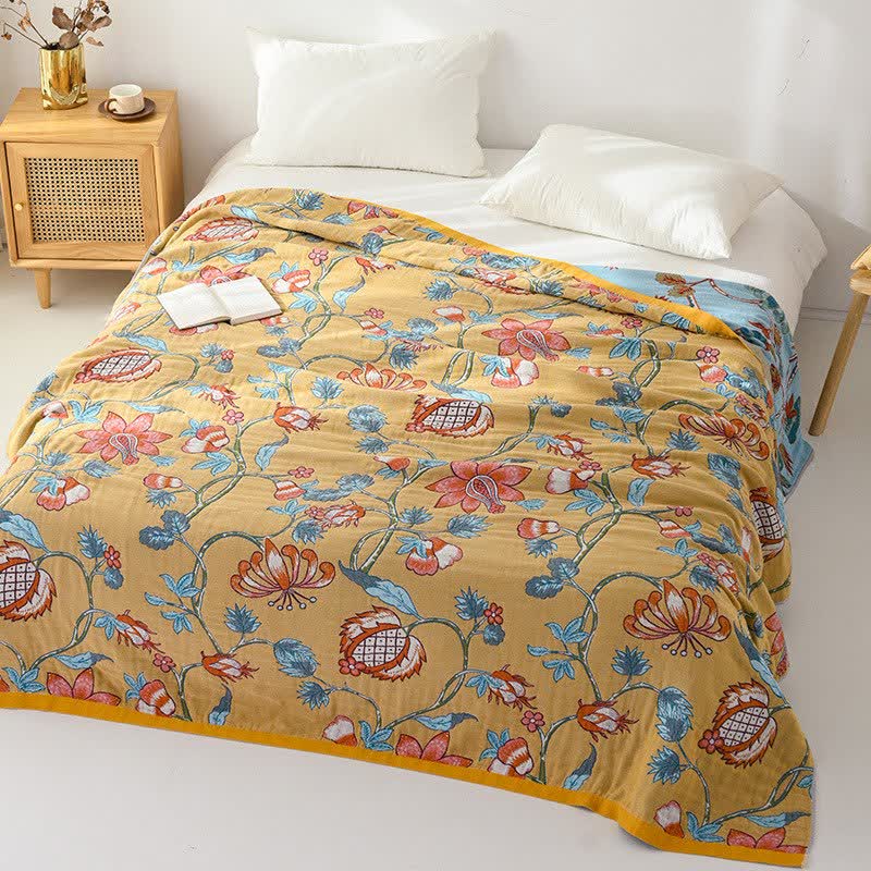 Ownkoti Artistic Floral Pure Cotton Quilt Blanket - image 1