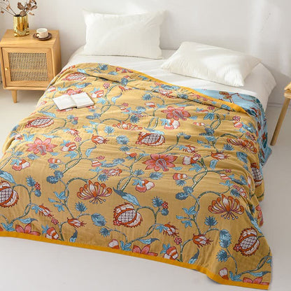 Ownkoti Artistic Floral Pure Cotton Quilt Blanket - image 1