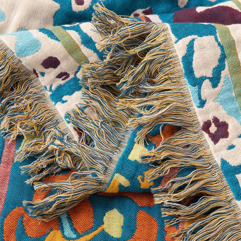 Ownkoti Retro Blue Pure Cotton Blanket - image 4
