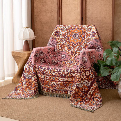 Ownkoti Vintage Floral Cotton Tassel Quilt Blanket - image 2