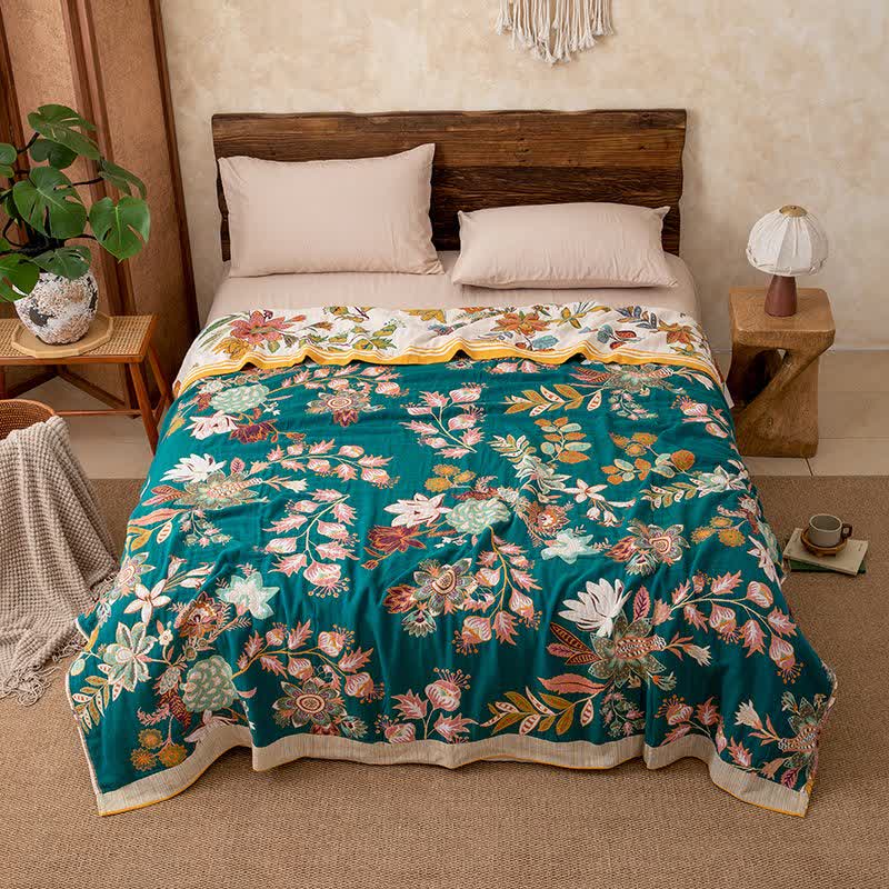 Ownkoti Vibrant Floral Pure Cotton Quilt Blanket - image 1
