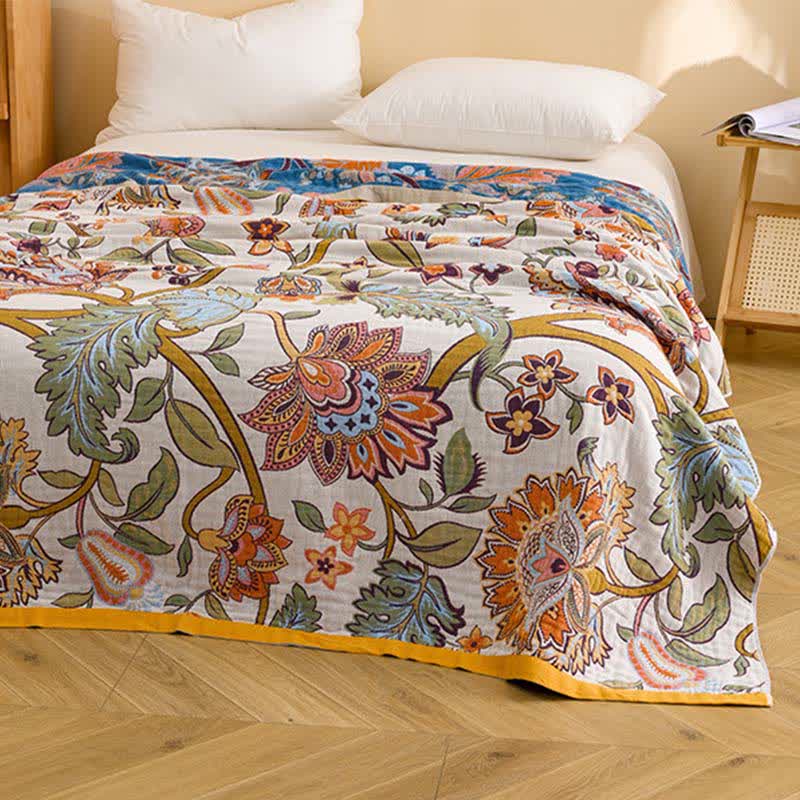Ownkoti Retro Floral Pure Cotton Quilt Blanket - image 2