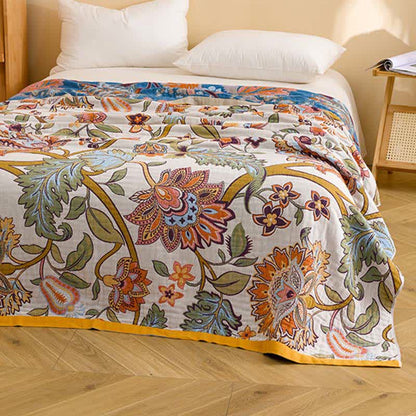 Ownkoti Retro Floral Pure Cotton Quilt Blanket - image 2