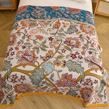 Ownkoti Retro Floral Pure Cotton Quilt Blanket - image 3