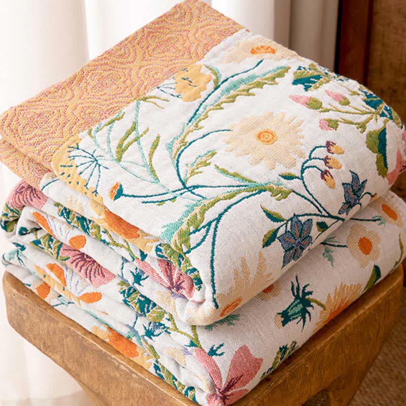 Ownkoti Botanical Floral Pure Cotton Quilt Blanket - image 5