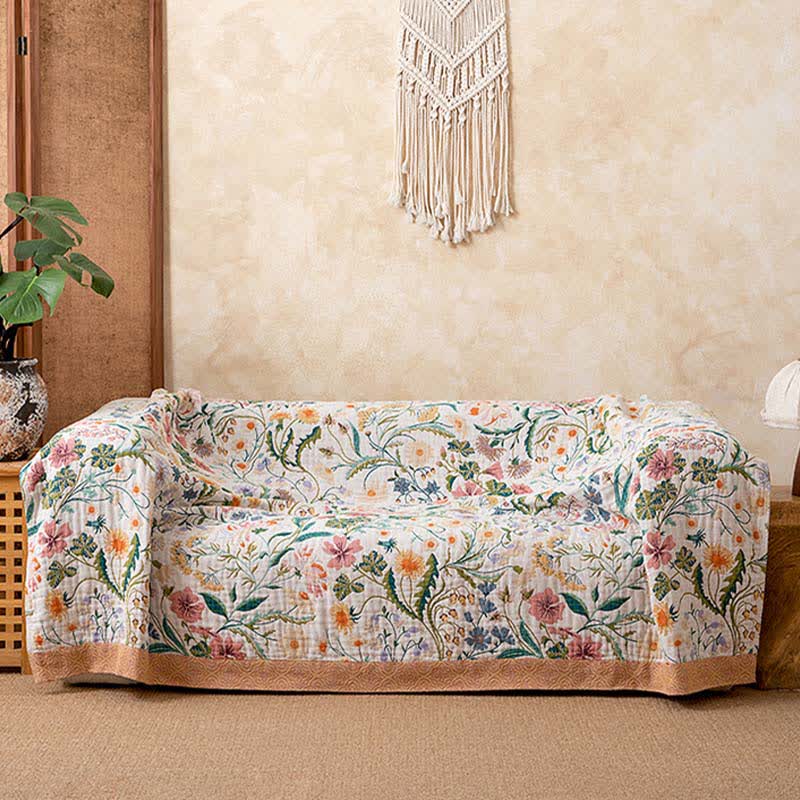Ownkoti Botanical Floral Pure Cotton Quilt Blanket - image 4