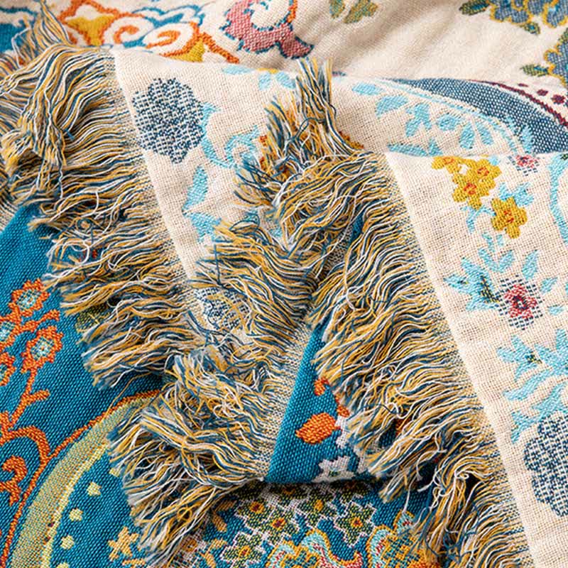 Ownkoti Vintage Style Cotton Tassel Quilt Blanket - image 6