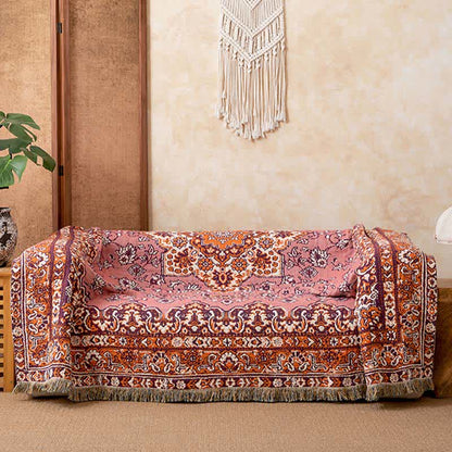 Ownkoti Vintage Floral Cotton Tassel Quilt Blanket - image 3