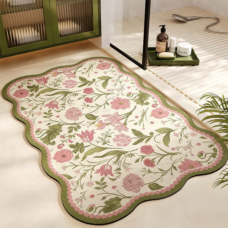 Ownkoti Petite Style Floral Absorbent Door Mat - Rectangle - 23" x 35" - image 0