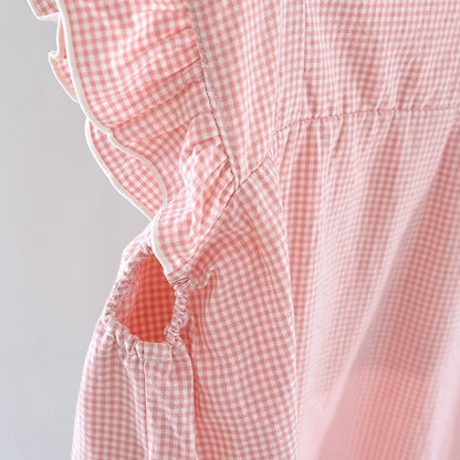 Ownkoti Gingham Flutter Sleeve Cotton Nightgown - image 5