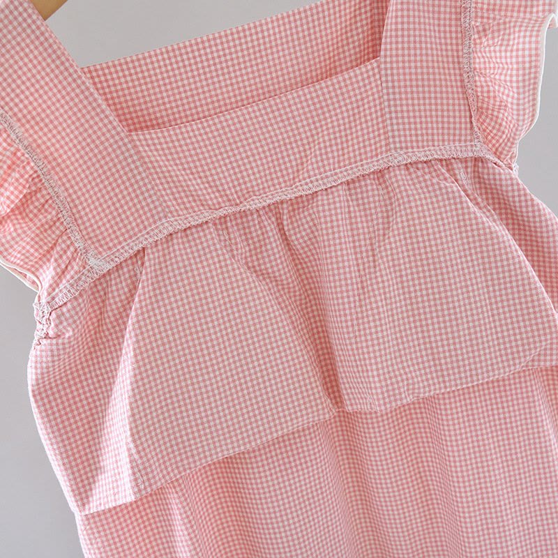Ownkoti Gingham Flutter Sleeve Cotton Nightgown - image 6